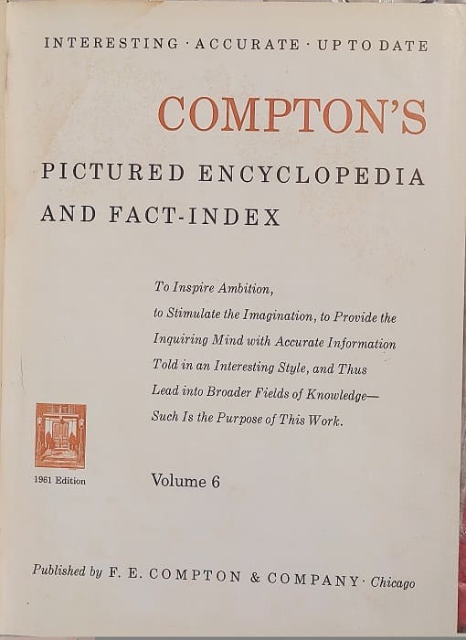 Compton’s Pictured Encyclopedia And Fact Index - The Sangrah Largest ...